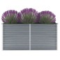 Garten-Hochbeet Verzinkter Stahl 160x40x77 cm Grau Garten-Hochbeet Verzinkter Stahl 160x40x77 cm Grau