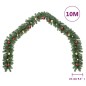 Weihnachtsgirlande Geschmückt mit Kugeln und LED-Lichtern 10 m Weihnachtsgirlande Geschmückt mit Kugeln und LED-Lichtern 10 m