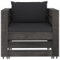 7-tlg. Garten-Lounge-Set mit Kissen Grau Imprägniertes Holz 7-tlg. Garten-Lounge-Set mit Kissen Grau Imprägniertes Holz