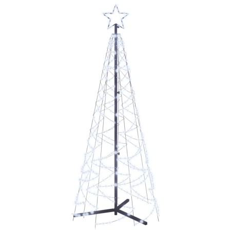 vidaXL LED-Weihnachtsbaum Kegelform Kaltweiß 200 LEDs 70x180 cm