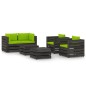 vidaXL 6-tlg. Garten-Lounge-Set mit Kissen Grau Imprägniertes Holz vidaXL 6-tlg. Garten-Lounge-Set mit Kissen Grau Imprägniertes Holz