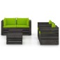 vidaXL 6-tlg. Garten-Lounge-Set mit Kissen Grau Imprägniertes Holz vidaXL 6-tlg. Garten-Lounge-Set mit Kissen Grau Imprägniertes Holz