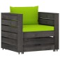 vidaXL 6-tlg. Garten-Lounge-Set mit Kissen Grau Imprägniertes Holz vidaXL 6-tlg. Garten-Lounge-Set mit Kissen Grau Imprägniertes Holz