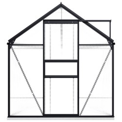 Gewächshaus mit Fundament Anthrazit Aluminium 7,03 m²