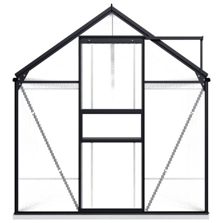 Gewächshaus mit Fundament Anthrazit Aluminium 7,03 m²