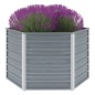Garten-Hochbeet Verzinkter Stahl 129x129x77 cm Grau Garten-Hochbeet Verzinkter Stahl 129x129x77 cm Grau