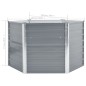 Garten-Hochbeet Verzinkter Stahl 129x129x77 cm Grau Garten-Hochbeet Verzinkter Stahl 129x129x77 cm Grau