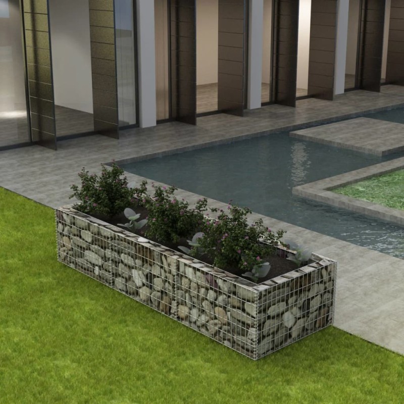 Gabionen-Hochbeet Stahl 270×90×50 cm Gabionen-Hochbeet Stahl 270×90×50 cm