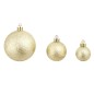 100-tlg. Weihnachtskugel-Set 3/4/6 cm Golden 100-tlg. Weihnachtskugel-Set 3/4/6 cm Golden