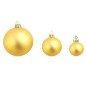 100-tlg. Weihnachtskugel-Set 3/4/6 cm Golden 100-tlg. Weihnachtskugel-Set 3/4/6 cm Golden