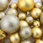 100-tlg. Weihnachtskugel-Set 3/4/6 cm Golden 100-tlg. Weihnachtskugel-Set 3/4/6 cm Golden