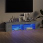 TV-Schrank mit LED-Leuchten Betongrau 135x39x30 cm TV-Schrank mit LED-Leuchten Betongrau 135x39x30 cm