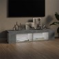 TV-Schrank mit LED-Leuchten Betongrau 135x39x30 cm TV-Schrank mit LED-Leuchten Betongrau 135x39x30 cm