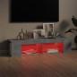 TV-Schrank mit LED-Leuchten Betongrau 135x39x30 cm TV-Schrank mit LED-Leuchten Betongrau 135x39x30 cm