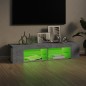 TV-Schrank mit LED-Leuchten Betongrau 135x39x30 cm TV-Schrank mit LED-Leuchten Betongrau 135x39x30 cm