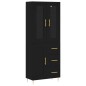 Highboard Schwarz 69,5x34x180 cm Holzwerkstoff Highboard Schwarz 69,5x34x180 cm Holzwerkstoff
