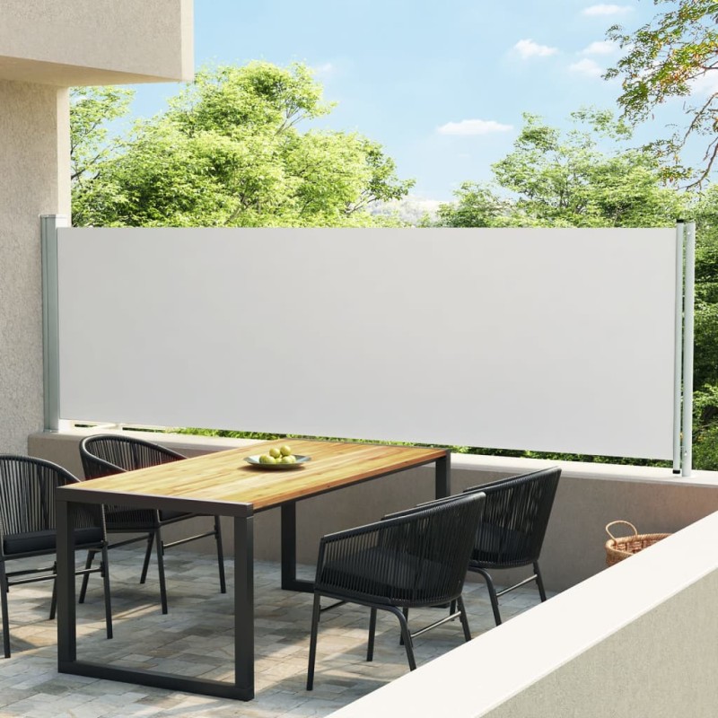 Ausziehbare Seitenmarkise 140x600 cm Creme Ausziehbare Seitenmarkise 140x600 cm Creme