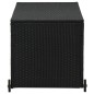 Garten-Aufbewahrungsbox Schwarz 120x65x61 cm Poly Rattan Garten-Aufbewahrungsbox Schwarz 120x65x61 cm Poly Rattan