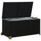 Garten-Aufbewahrungsbox Schwarz 120x65x61 cm Poly Rattan Garten-Aufbewahrungsbox Schwarz 120x65x61 cm Poly Rattan