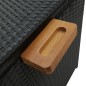 Garten-Aufbewahrungsbox Schwarz 120x65x61 cm Poly Rattan Garten-Aufbewahrungsbox Schwarz 120x65x61 cm Poly Rattan