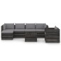 7-tlg. Garten-Lounge-Set mit Kissen Grau Imprägniertes Holz 7-tlg. Garten-Lounge-Set mit Kissen Grau Imprägniertes Holz