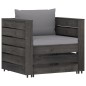 7-tlg. Garten-Lounge-Set mit Kissen Grau Imprägniertes Holz 7-tlg. Garten-Lounge-Set mit Kissen Grau Imprägniertes Holz