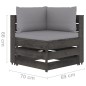 7-tlg. Garten-Lounge-Set mit Kissen Grau Imprägniertes Holz 7-tlg. Garten-Lounge-Set mit Kissen Grau Imprägniertes Holz