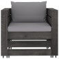 8-tlg. Garten-Lounge-Set mit Kissen Grau Imprägniertes Holz 8-tlg. Garten-Lounge-Set mit Kissen Grau Imprägniertes Holz