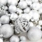 100-tlg. Weihnachtskugel-Set 3/4/6 cm Silbern 100-tlg. Weihnachtskugel-Set 3/4/6 cm Silbern
