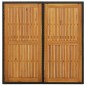 vidaXL Gartentisch Schwarz 109x107x74cm Poly Rattan Massivholz Akazie vidaXL Gartentisch Schwarz 109x107x74cm Poly Rattan Massivholz Akazie