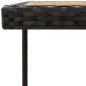 vidaXL Gartentisch Schwarz 109x107x74cm Poly Rattan Massivholz Akazie vidaXL Gartentisch Schwarz 109x107x74cm Poly Rattan Massivholz Akazie