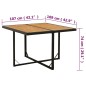 vidaXL Gartentisch Schwarz 109x107x74cm Poly Rattan Massivholz Akazie vidaXL Gartentisch Schwarz 109x107x74cm Poly Rattan Massivholz Akazie