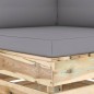 Modulares Ecksofa mit Kissen Grün Imprägniertes Holz Modulares Ecksofa mit Kissen Grün Imprägniertes Holz