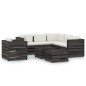 8-tlg. Garten-Lounge-Set mit Kissen Grau Imprägniertes Holz 8-tlg. Garten-Lounge-Set mit Kissen Grau Imprägniertes Holz