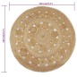 vidaXL Teppich Flechtmuster Jute 120 cm Rund vidaXL Teppich Flechtmuster Jute 120 cm Rund