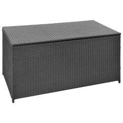 vidaXL Garten-Auflagenbox Schwarz 120x50x60 cm Poly Rattan