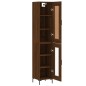 Highboard Braun Eichen-Optik 34,5x34x180 cm Holzwerkstoff Highboard Braun Eichen-Optik 34,5x34x180 cm Holzwerkstoff