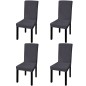 Stretch-Stuhlhussen Gerade 4 Stk. Anthrazit Stretch-Stuhlhussen Gerade 4 Stk. Anthrazit