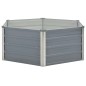 vidaXL Hochbeet 129 x 129 x 46 cm Verzinkter Stahl Grau vidaXL Hochbeet 129 x 129 x 46 cm Verzinkter Stahl Grau