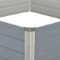 vidaXL Hochbeet 129 x 129 x 46 cm Verzinkter Stahl Grau vidaXL Hochbeet 129 x 129 x 46 cm Verzinkter Stahl Grau