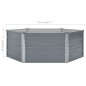 vidaXL Hochbeet 129 x 129 x 46 cm Verzinkter Stahl Grau vidaXL Hochbeet 129 x 129 x 46 cm Verzinkter Stahl Grau