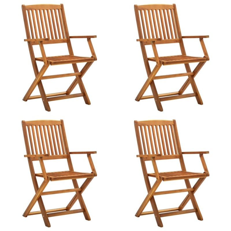 vidaXL Klappbare Gartenstühle 4 Stk. Massivholz Akazie vidaXL Klappbare Gartenstühle 4 Stk. Massivholz Akazie