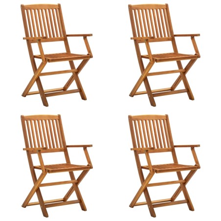 vidaXL Klappbare Gartenstühle 4 Stk. Massivholz Akazie