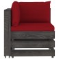 8-tlg. Garten-Lounge-Set mit Kissen Grau Imprägniertes Holz 8-tlg. Garten-Lounge-Set mit Kissen Grau Imprägniertes Holz