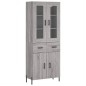 Highboard Grau Sonoma 69,5x34x180 cm Holzwerkstoff Highboard Grau Sonoma 69,5x34x180 cm Holzwerkstoff