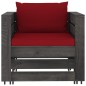 8-tlg. Garten-Lounge-Set mit Kissen Grau Imprägniertes Holz 8-tlg. Garten-Lounge-Set mit Kissen Grau Imprägniertes Holz