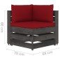 8-tlg. Garten-Lounge-Set mit Kissen Grau Imprägniertes Holz 8-tlg. Garten-Lounge-Set mit Kissen Grau Imprägniertes Holz