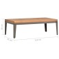 Garten-Couchtisch 110×55×35 cm Massivholz Akazie
