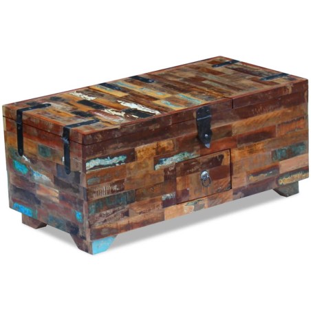 Couchtisch Truhe Altholz 80x40x35 cm