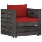 vidaXL 12-tlg. Garten-Lounge-Set mit Kissen Grau Imprägniertes Holz vidaXL 12-tlg. Garten-Lounge-Set mit Kissen Grau Imprägniertes Holz